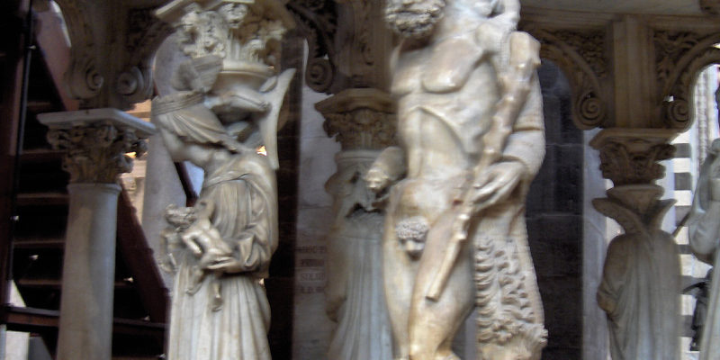 Hercules on the pulpit in the Duomo, Pisa